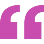 speech marks magenta